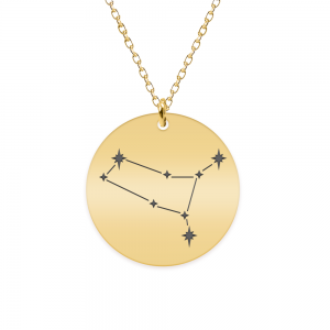 Colier argint 925 placat cu aur galben 24K personalizat cu constelatii - Gemeni
