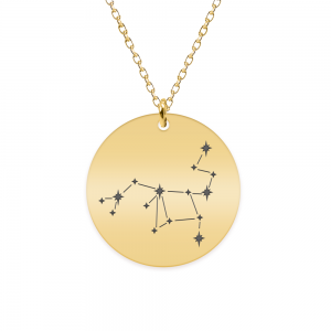 Colier argint 925 placat cu aur galben 24K personalizat cu constelatii - Sagetator