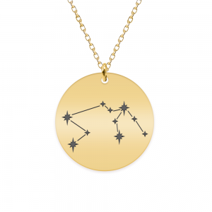 Colier argint 925 placat cu aur galben 24K personalizat cu constelatii - Varsator