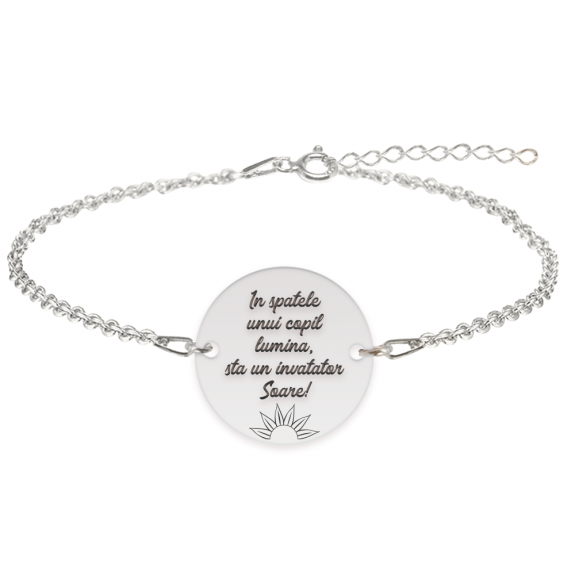 Discipulus - Bratara personalizata invatatoare din argint 925
