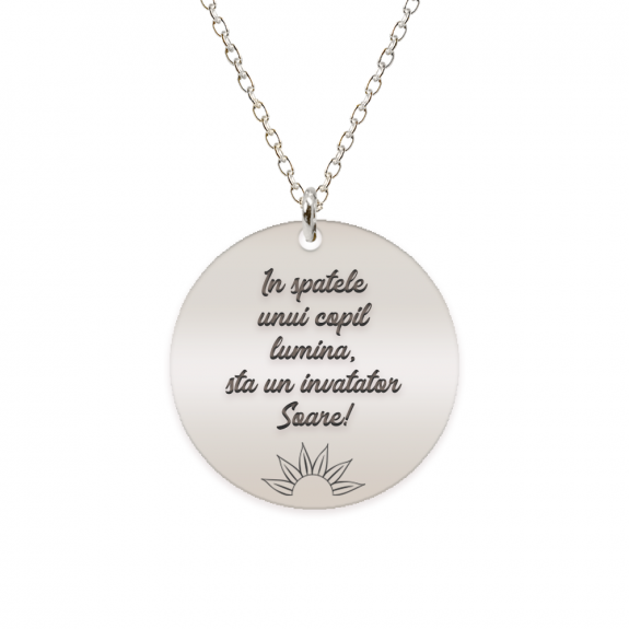Discipulus - Colier personalizat invatatoare din argint 925