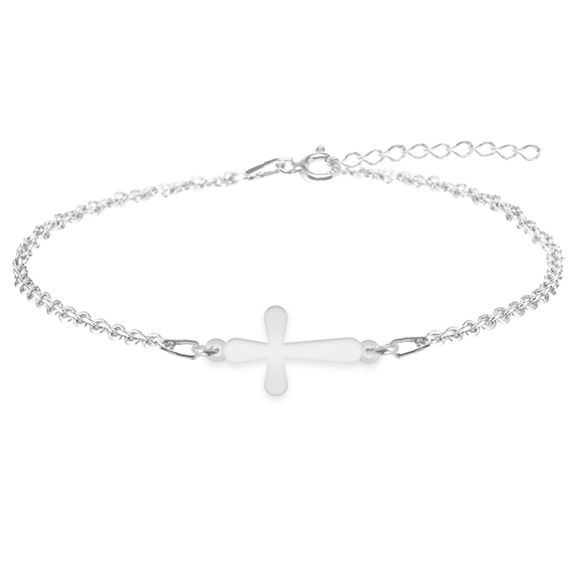 Divino - Bratara personalizata cruciulita din argint 925