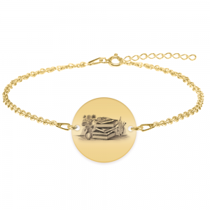 Doxa - Bratara personalizata educatoare din argint 925 placat cu aur galben 24K