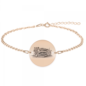 Doxa - Bratara personalizata educatoare din argint 925 placat cu aur roz
