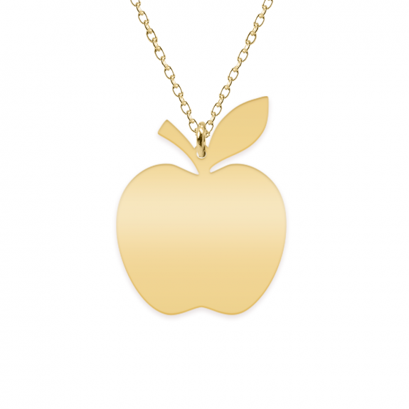 Elma - Colier personalizat educatoare din argint 925 placat cu aur galben 24K