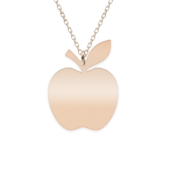 Elma - Colier personalizat invatatoare din argint 925 placat cu roz