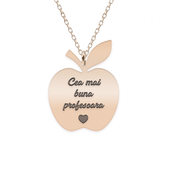 Elma - Colier personalizat profesoara din argint 925 placat cu roz Elma - Colier personalizat profesoara din argint 925 placat cu roz
