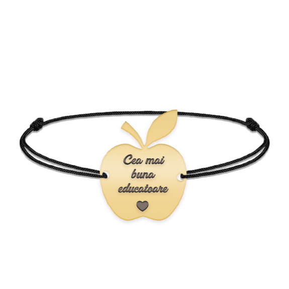 Elma - Bratara personalizata snur educatoare din argint 925 placat cu aur galben 24K Elma - Bratara personalizata snur educatoare din argint 925 placat cu aur galben 24K