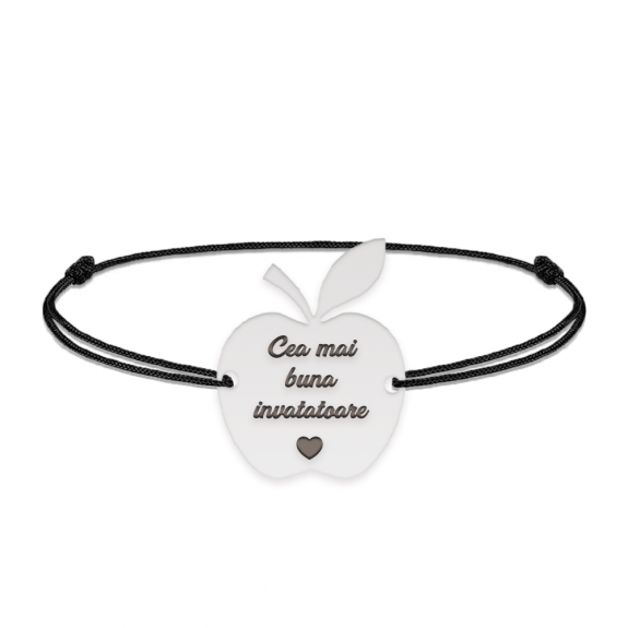 Elma - Bratara personalizata snur invatatoare din argint 925 Elma - Bratara personalizata snur invatatoare din argint 925