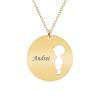 Enfance - Colier personalizat baietel banut din argint 925 placat cu aur galben 24K