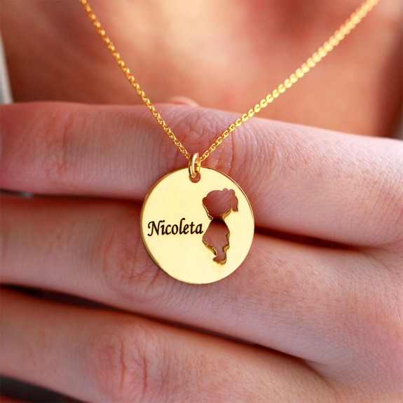 Enfance - Colier personalizat fetita banut din argint 925