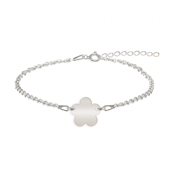 Esma - Bratara personalizata pentru picior cu floricica din argint 925