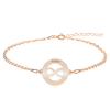 Eternity - Bratara personalizata infinit in cerc din argint 925 placat cu aur roz Eternity - Bratara personalizata infinit in cerc din argint 925 placat cu aur roz