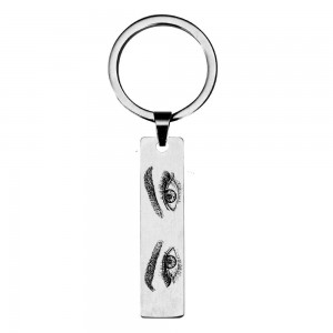 Eyes - Breloc personalizat cu fotografia ochilor din inox