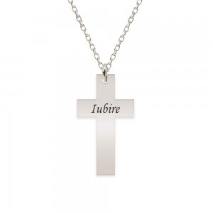 Faith - Colier argint 925 personalizat cu text - cruce