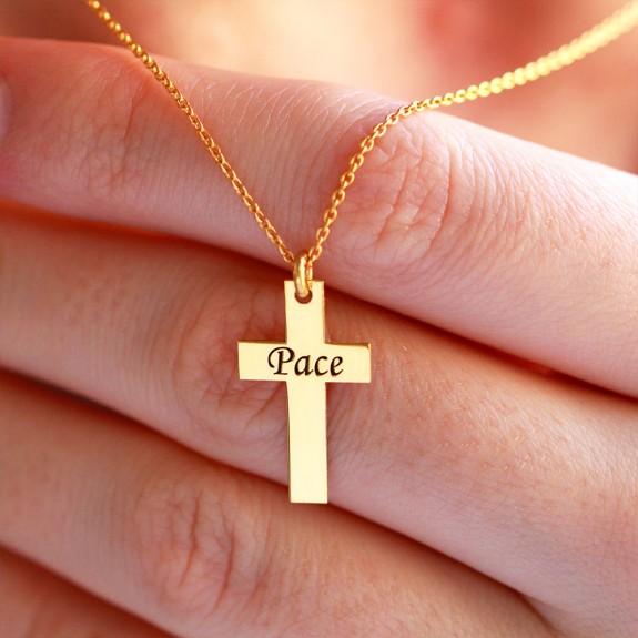 Faith - Colier argint 925 personalizat cu text - cruce Faith - Colier argint 925 personalizat cu text - cruce
