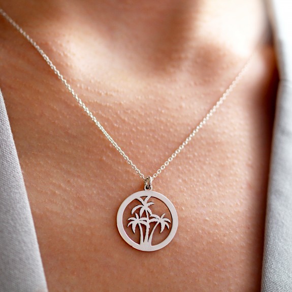 Feriha - Colier personalizat banut cu palmieri din argint 925
