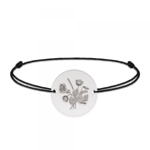 Flora - Bratara personalizata snur buchet flori banut din argint 925