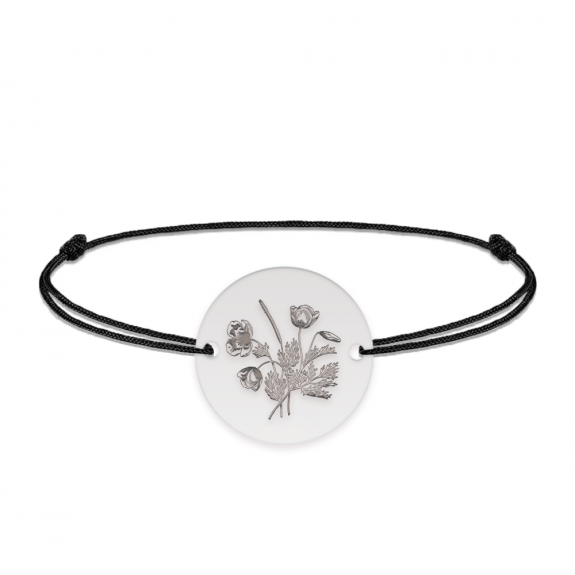Flora - Bratara personalizata snur buchet flori banut din argint 925 Flora - Bratara personalizata snur buchet flori banut din argint 925