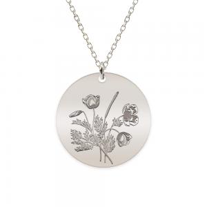 Flora - Colier personalizat buchet flori banut din argint 925