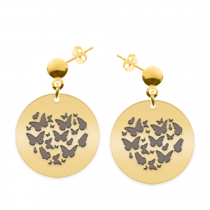 Flyers - Cercei personalizati fluturasi cu tija din argint 925 placat cu aur galben 24K Flyers - Cercei personalizati fluturasi cu tija din argint 925 placat cu aur galben 24K