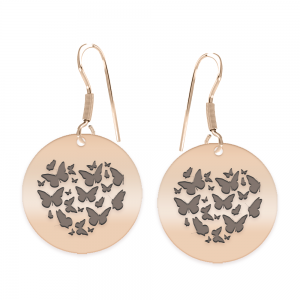 Flyers - Cercei personalizati fluturasi banut cu tortita deschisa din argint 925 placat cu aur galben roz Flyers - Cercei personalizati fluturasi banut cu tortita deschisa din argint 925 placat cu aur galben roz