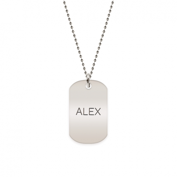 Freedom - Colier din argint 925 dog tag personalizat