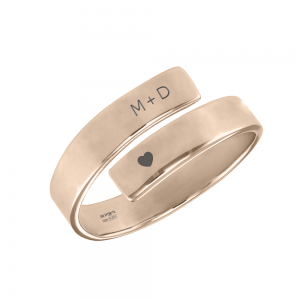 Frida - Inel personalizat cu text reglabil dublu din argint 925 placat cu aur roz Frida - Inel personalizat cu text reglabil dublu din argint 925 placat cu aur roz