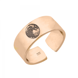 Full Moon - Inel personalizat reglabil cu luna plina din argint 925 placat cu aur roz Full Moon - Inel personalizat reglabil cu luna plina din argint 925 placat cu aur roz