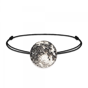 Full Moon - Bratara personalizata snur cu banut din argint 925 Luna plina