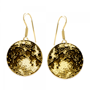 Full Moon - Cercei personalizati luna plina din argint 925 placat cu aur galben 24K Full Moon - Cercei personalizati luna plina din argint 925 placat cu aur galben 24K