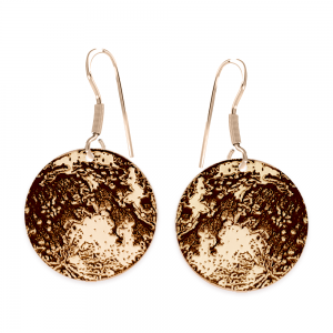 Full Moon - Cercei personalizati luna plina din argint 925 placat cu aur roz Full Moon - Cercei personalizati luna plina din argint 925 placat cu aur roz