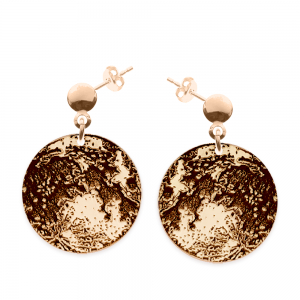 Full Moon - Cercei personalizati luna plina din argint 925 placat cu aur roz Full Moon - Cercei personalizati luna plina din argint 925 placat cu aur roz