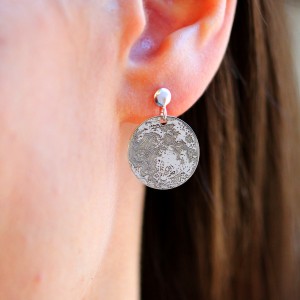 Full Moon - Cercei personalizati luna plina din argint 925 placat cu aur galben 24K Full Moon - Cercei personalizati luna plina din argint 925 placat cu aur galben 24K