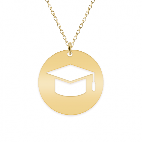 Gaudeamus - Colier personalizat absolvire din argint 925 placat cu aur galben 24K Gaudeamus - Colier personalizat absolvire din argint 925 placat cu aur galben 24K