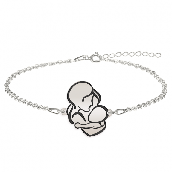 Grace - Bratara personalizata mama si bebe din argint 925