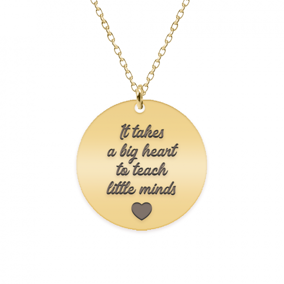 Graduatio - Colier personalizat profesoara/invatatoare din argint 925 placat cu aur galben 24K