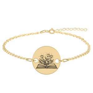 Growing - Bratara personalizata pentru profesori din argint 925 placat cu aur galben 24 karate