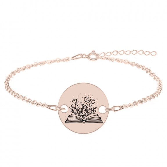 Growing - Bratara personalizata pentru profesori din argint 925 placat cu aur roz