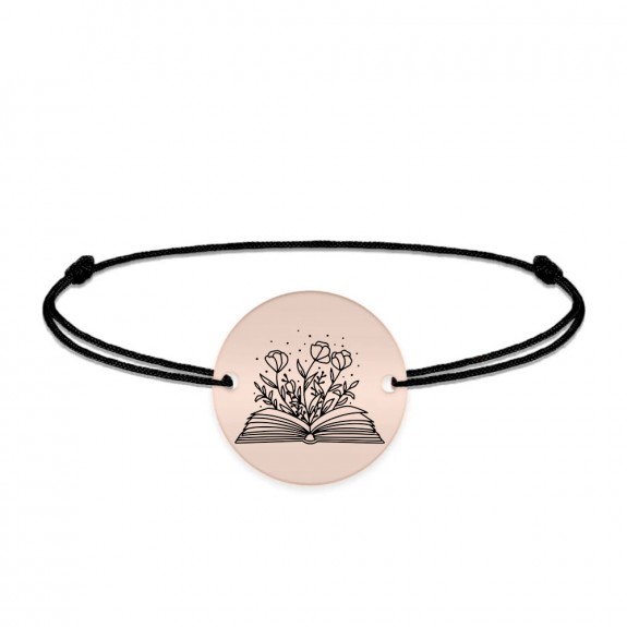 Growing - Bratara personalizata snur pentru profesori din argint 925 placat cu aur roz