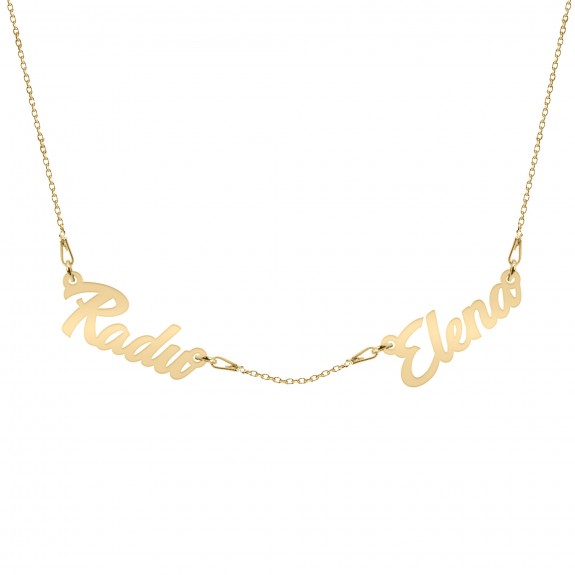 Heritage - Colier personalizat cu doua-cinci nume din argint 925 placat cu aur galben 24K Heritage - Colier personalizat cu doua-cinci nume din argint 925 placat cu aur galben 24K