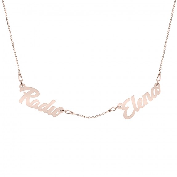 Heritage - Colier personalizat cu doua-cinci nume din argint 925 placat cu aur roz Heritage - Colier personalizat cu doua-cinci nume din argint 925 placat cu aur roz