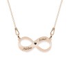 Infinity - Colier lant plat din argint 925 placat cu aur roz personalizat cu nume - Infinit