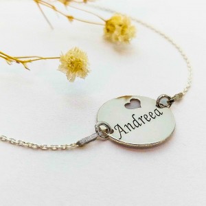 Ingrid - Bratara personalizata banut cu nume din argint 925