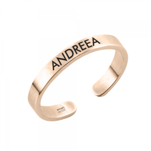 Ivy - Inel personalizat cu nume reglabil din argint 925 placat cu aur roz Ivy - Inel personalizat cu nume reglabil din argint 925 placat cu aur roz