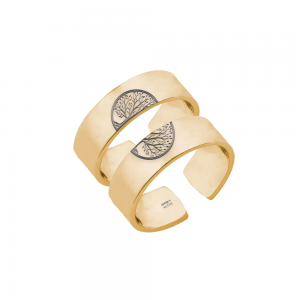 Jess - Set inele personalizate copacul vietii reglabile din argint 925 placat cu aur galben 24K Jess - Set inele personalizate copacul vietii reglabile din argint 925 placat cu aur galben 24K