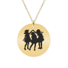 Joy - Colier personalizat banut cu trei fetite din argint 925 placat cu aur galben 24K Joy - Colier personalizat banut cu trei fetite din argint 925 placat cu aur galben 24K