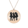 Joy - Colier personalizat banut cu trei fetite din argint 925 placat cu aur roz