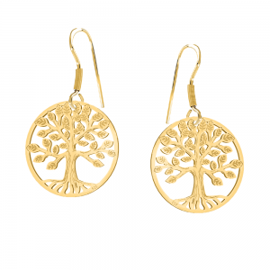 July - Cercei personalizati pomul vietii din argint 925 placat cu aur galben 24K - Tortita deschisa July - Cercei personalizati pomul vietii din argint 925 placat cu aur galben 24K - Tortita deschisa