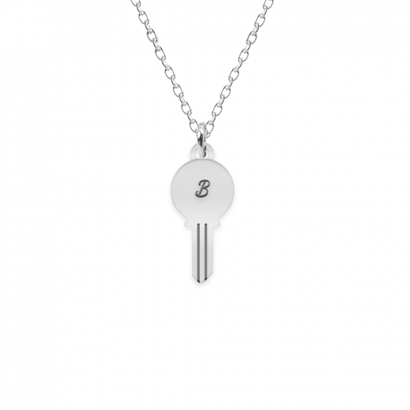 Key - Colier personalizat cheita cu litera din argint 925